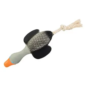 Wildgans am Baumwollseil mit Sound 24/37 cm, Latex, HipHop